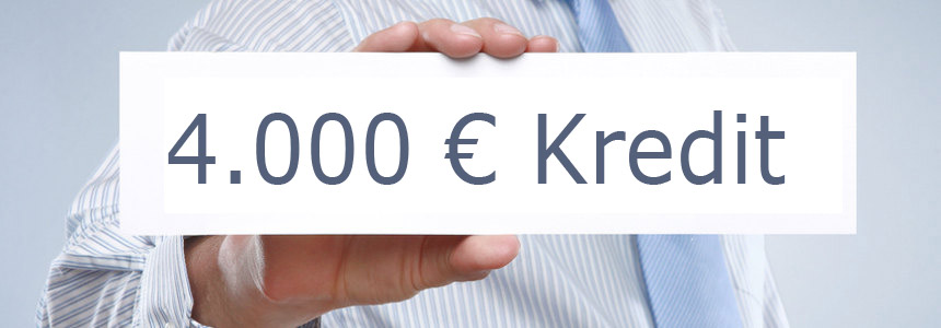 4.000 Euro Kredit aufnehmen